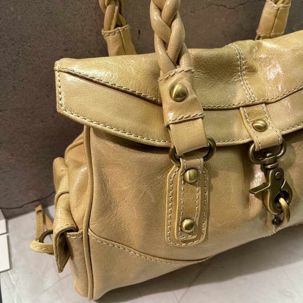 Vintage Borsetta Milano Tan Leather Satchel Bag - Picture 4 of 8